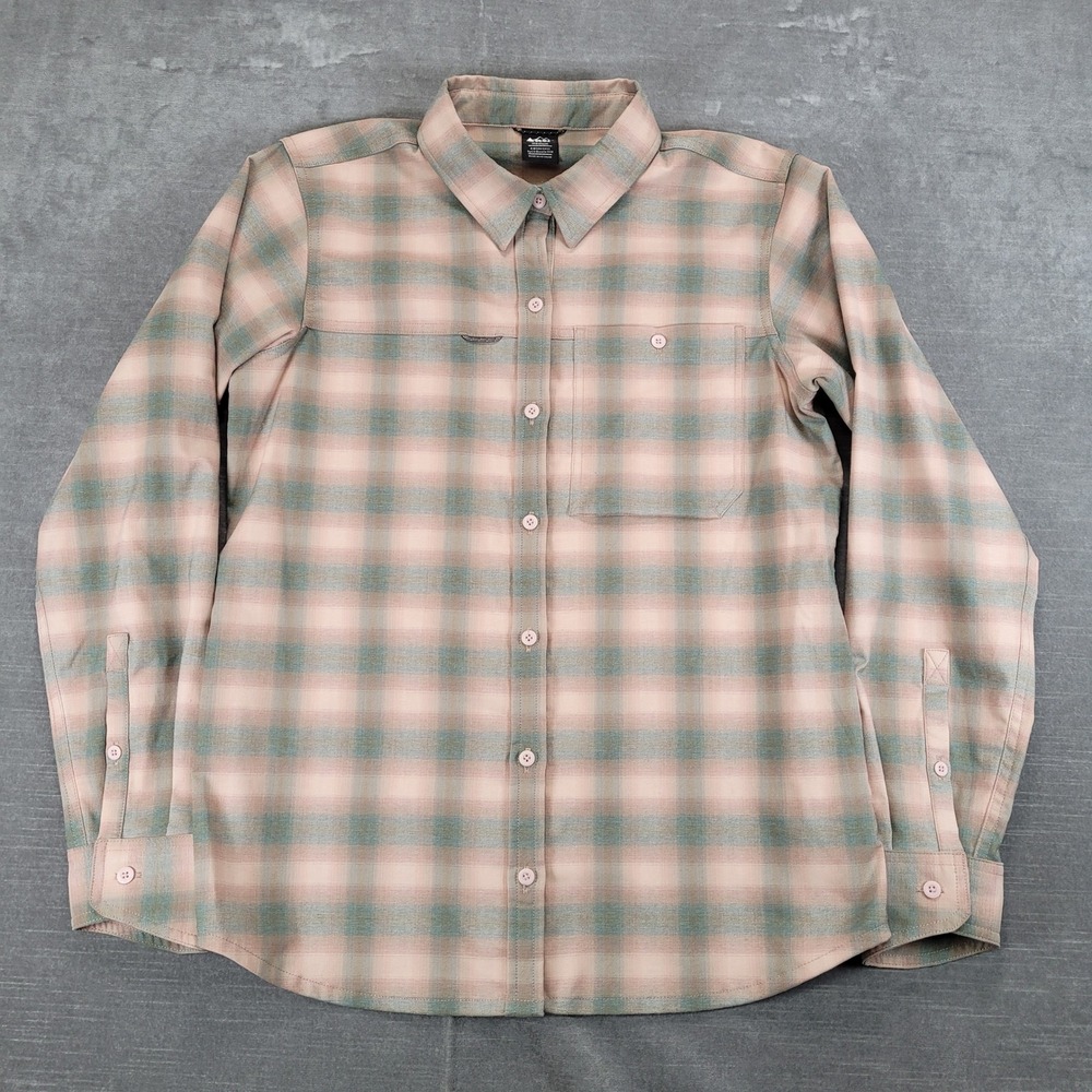 REI Coop Womens Flannel Long Sleeve‎ Button Up Shirt Plaid Casual Medium